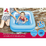 スクエアボックスプール 82×82×27cm JILOng ジーロン ベビープール ビニールプール【送料無料 沖縄・一部地域を除く】